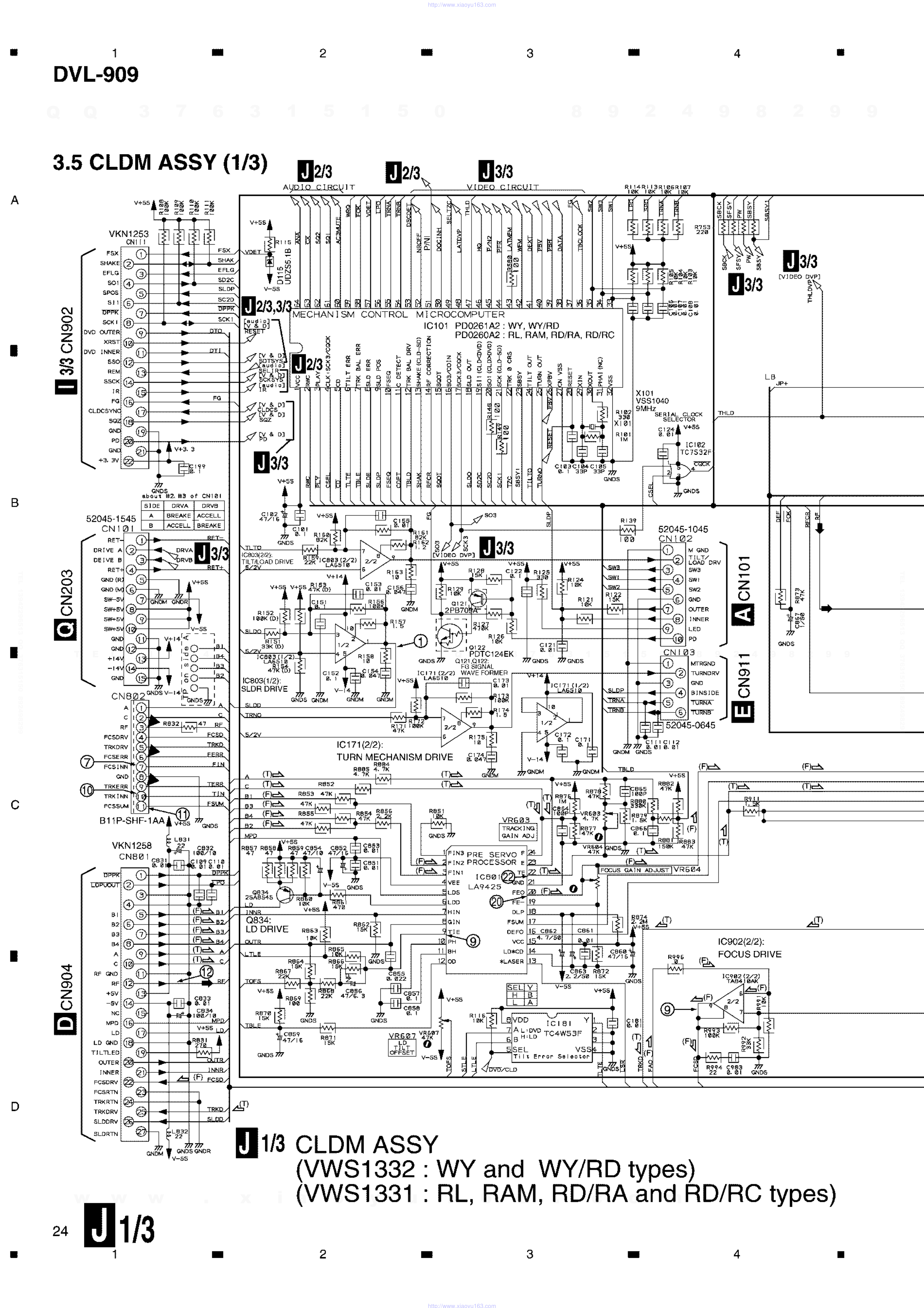 先锋PIONEER DVL-909音响电路图-6