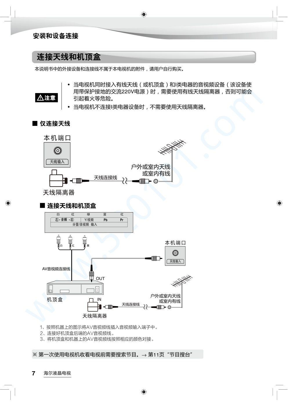 海尔LS55U71液晶电视说明书-7 海尔LS55U71液晶电视说明书-7