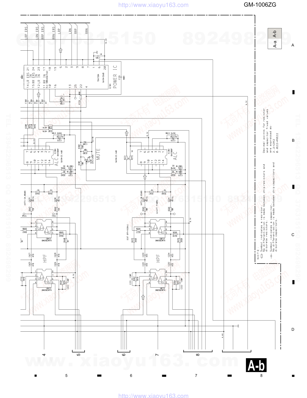 先锋PIONEER GM-1006ZG音响电路图-5