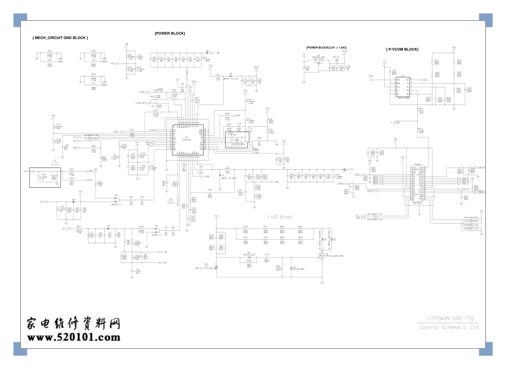 LG LC470WUN-SAA1-731逻辑板电路原理图-1 LG LC470WUN-SAA1-731逻辑板电路原理图-1