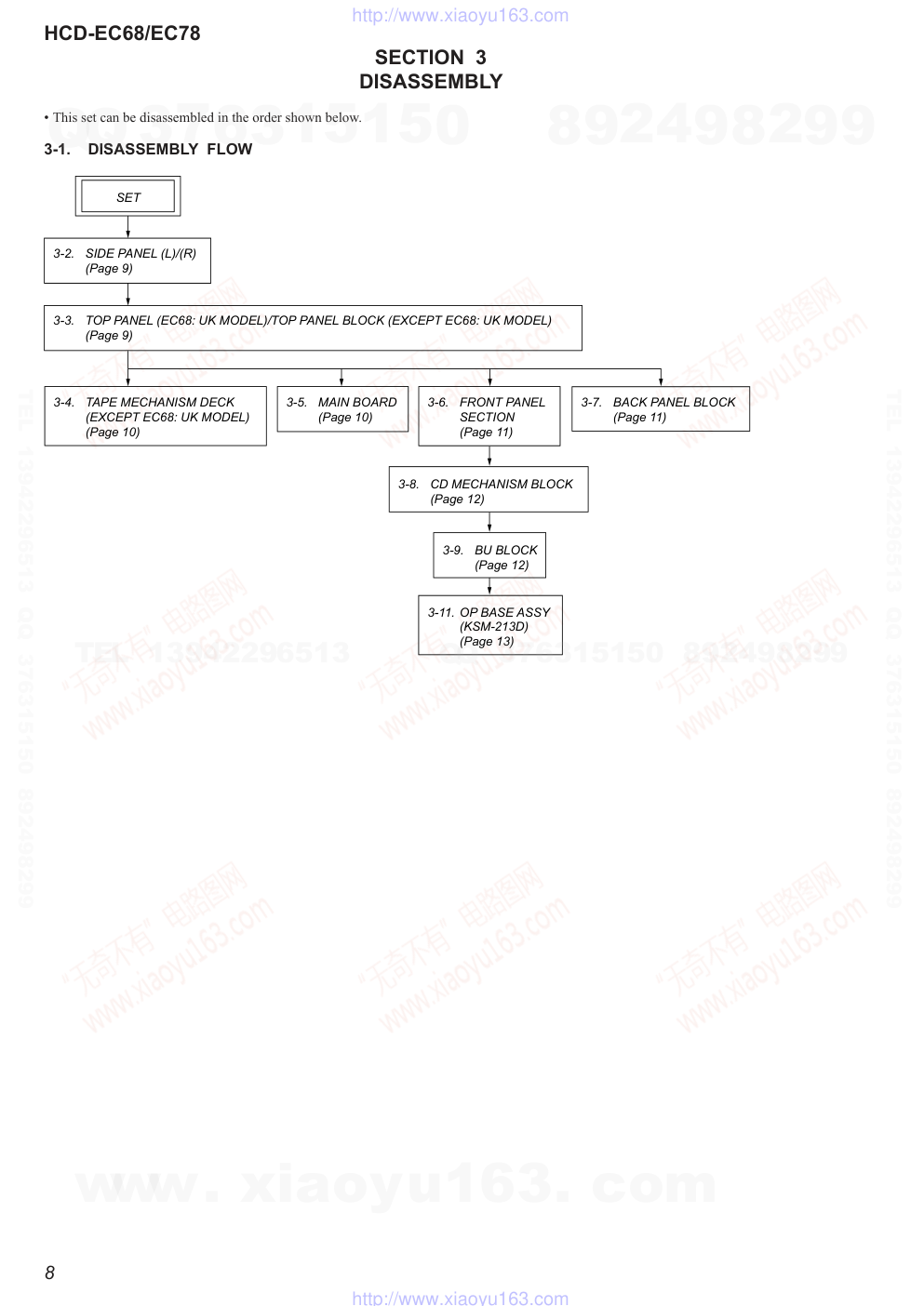 索尼SONY HCD-EC78音响电路图-7