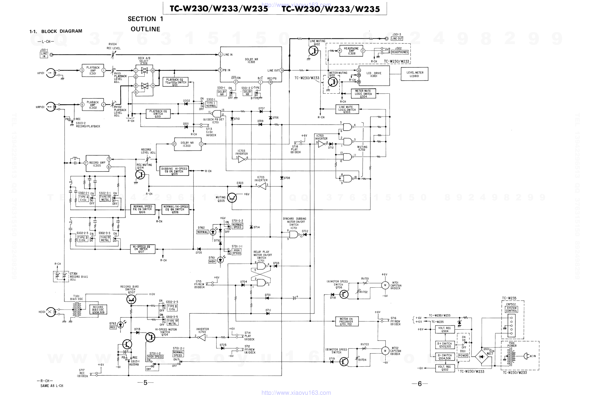 索尼SONY TC-W235电路图-4
