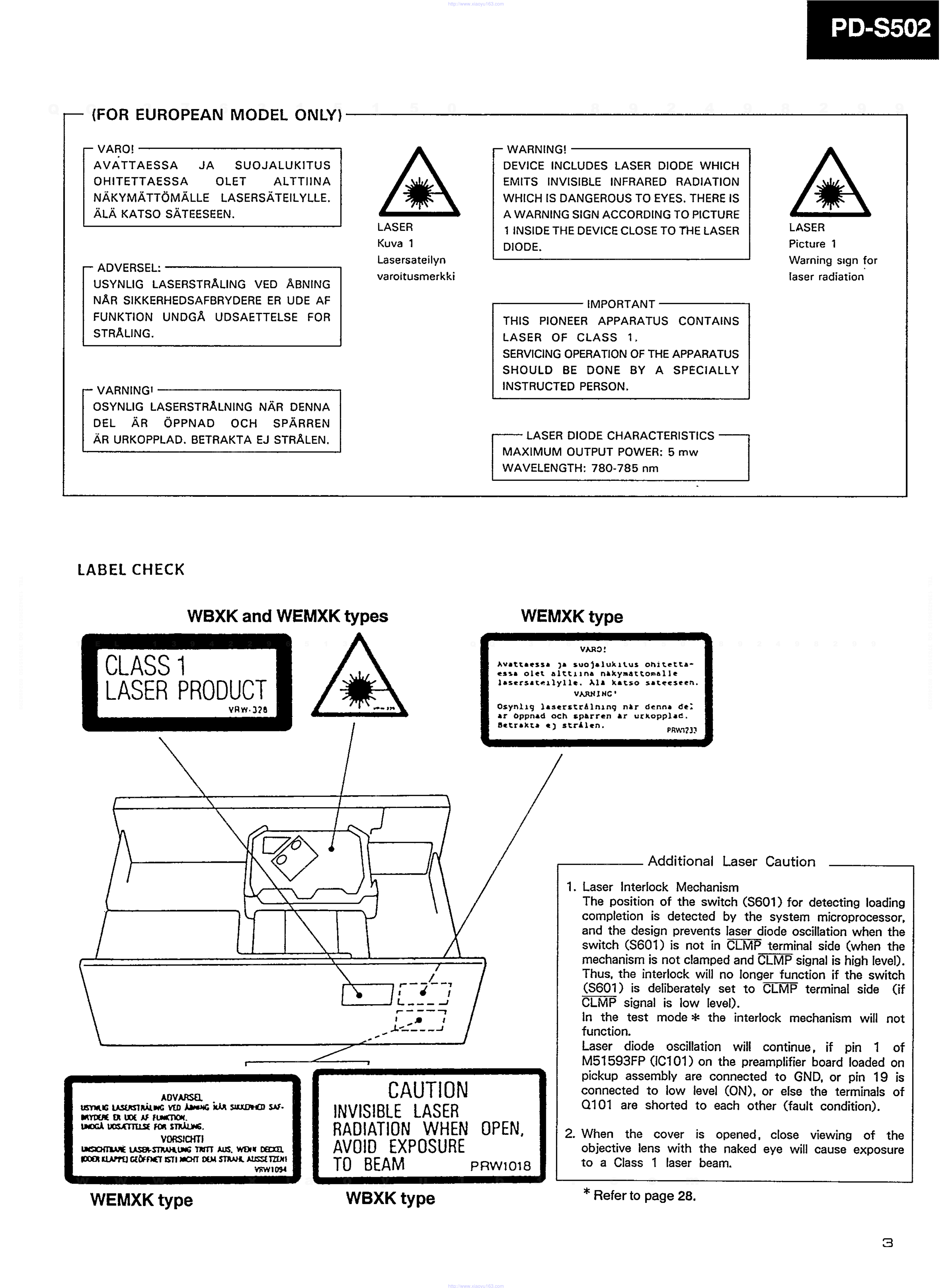 先锋PIONEER PD-S502音响电路图-2 先锋PIONEER PD-S502音响电路图-2