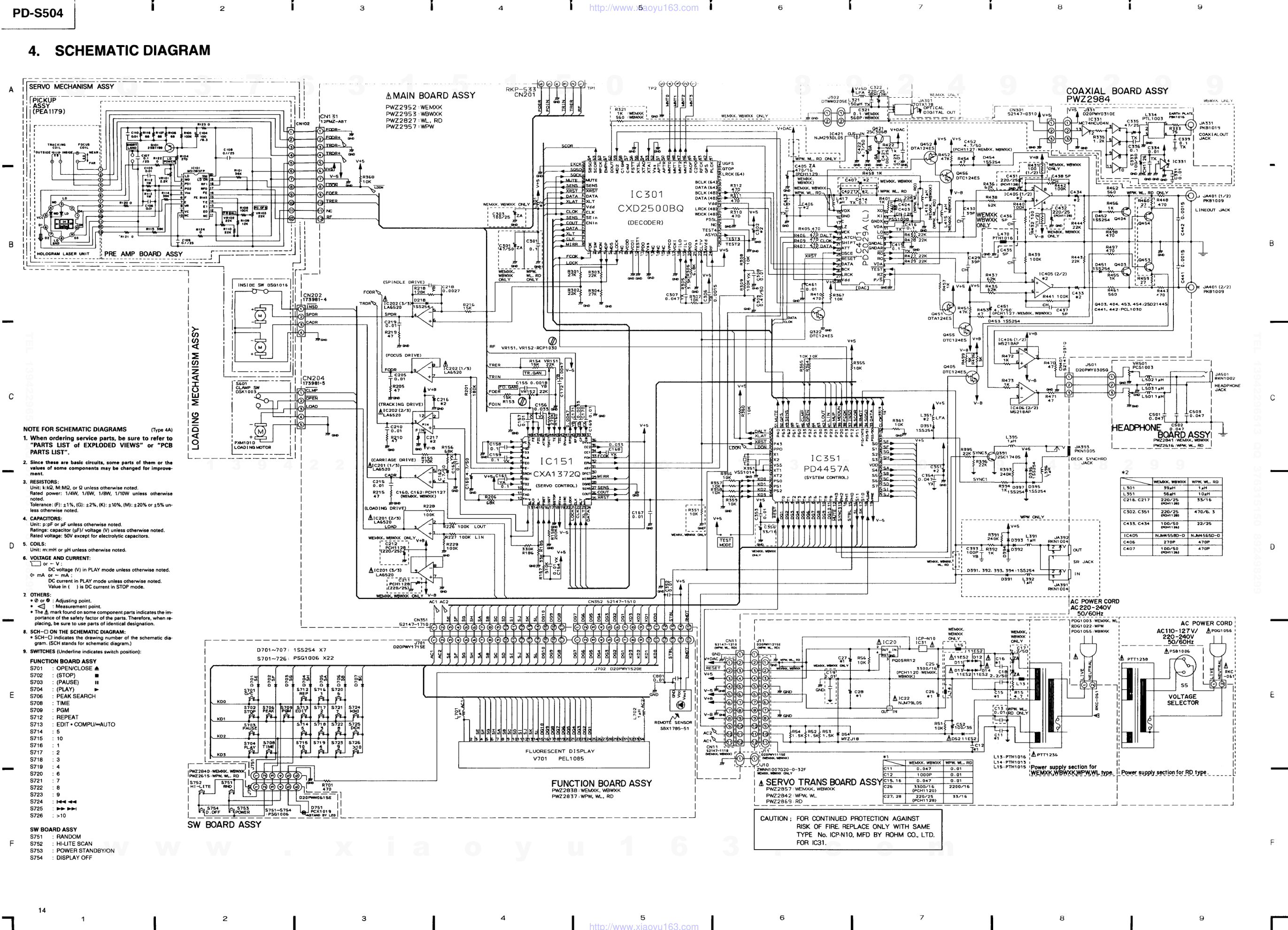 先锋PIONEER PD-S504音响电路图-0