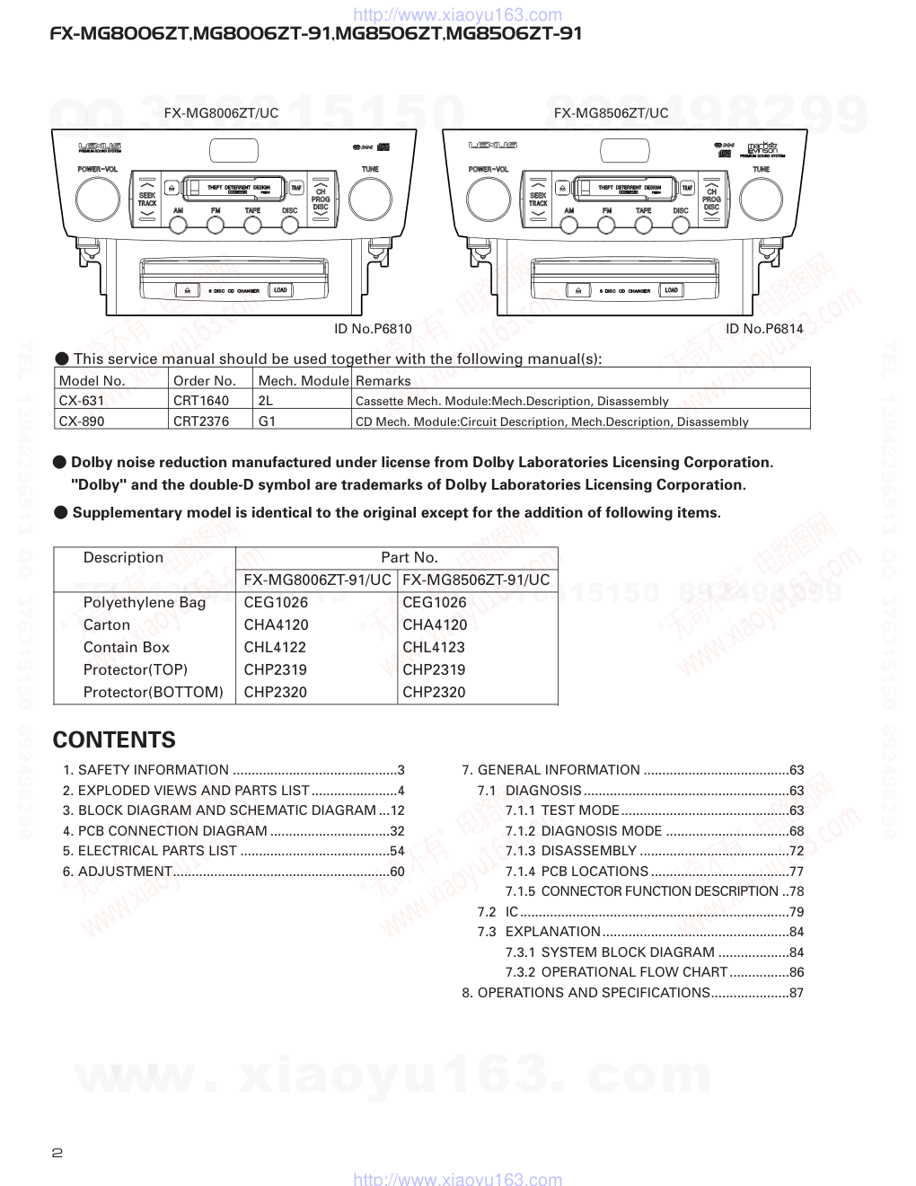 先锋PIONEER FX-MG8506ZT-91音响电路图-1