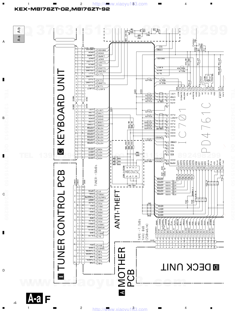 先锋PIONEER KEX-M8176ZT音响电路图-3