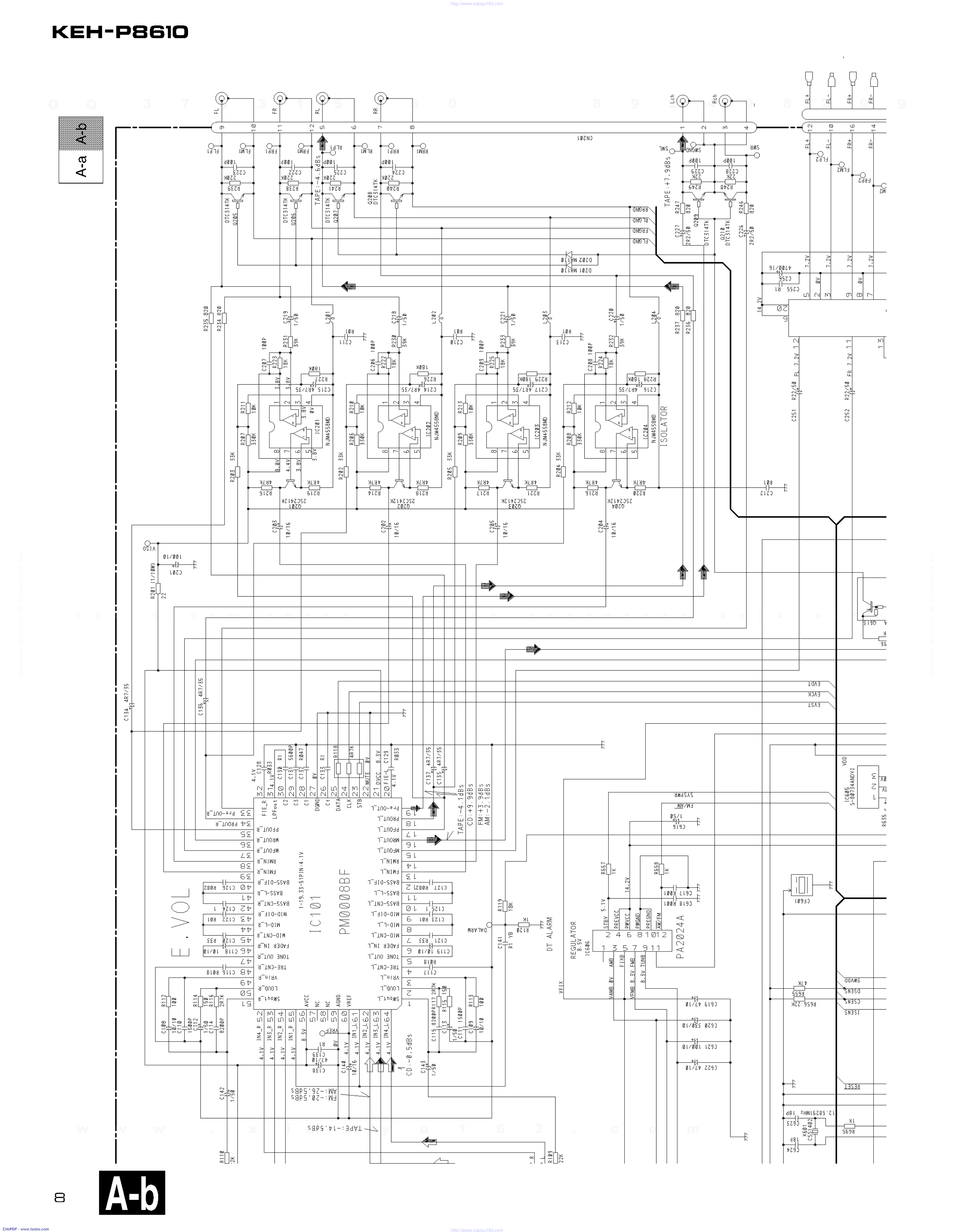 先锋PIONEER KEH-P8610音响电路图-7 先锋PIONEER KEH-P8610音响电路图-7