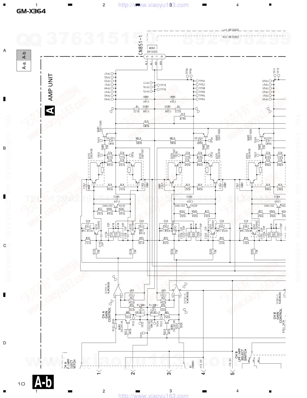 先锋PIONEER GM-X364音响电路图-9 先锋PIONEER GM-X364音响电路图-9