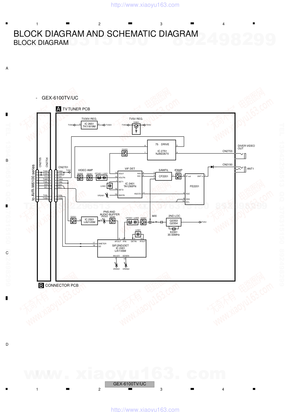 先锋PIONEER GEX-6100TV音响电路图-0 先锋PIONEER GEX-6100TV音响电路图-0