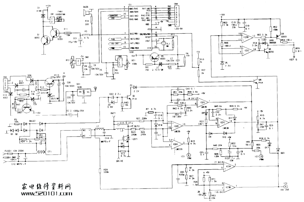 现代(HYUNDAI)电磁炉通用型号电路图-0 现代(HYUNDAI)电磁炉通用型号电路图-0
