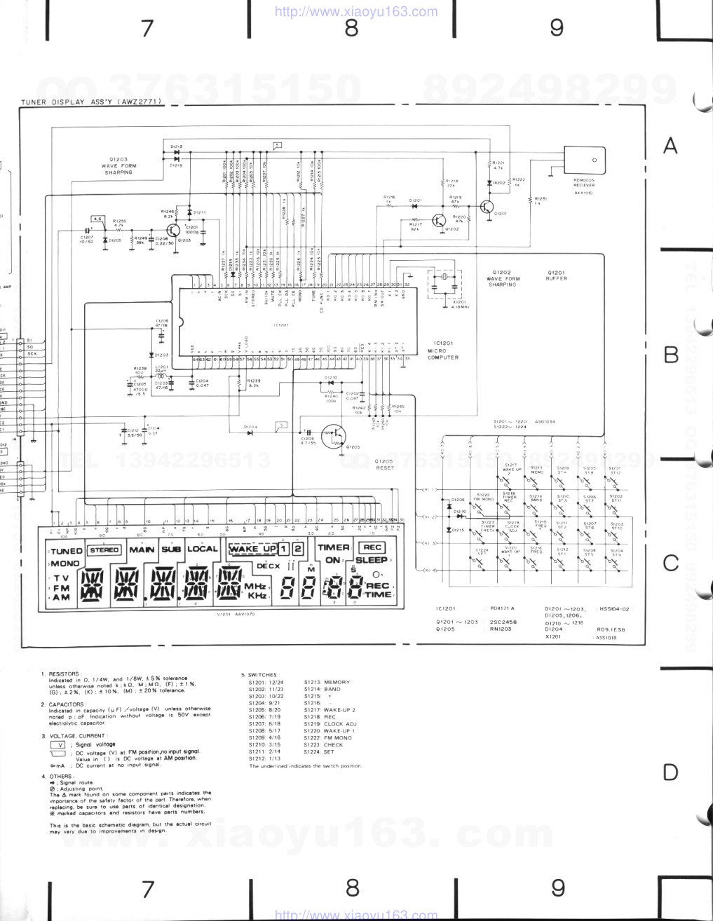 先锋PIONEER F-Z93L音响电路图-3 先锋PIONEER F-Z93L音响电路图-3