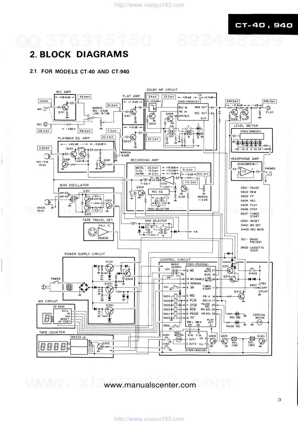 先锋PIONEER CT-740电路图-2