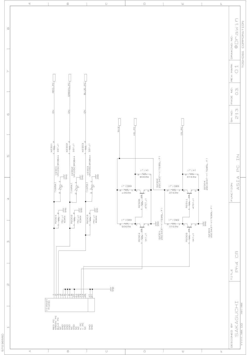东芝37A3000C液晶电视电路图-9 东芝37A3000C液晶电视电路图-9