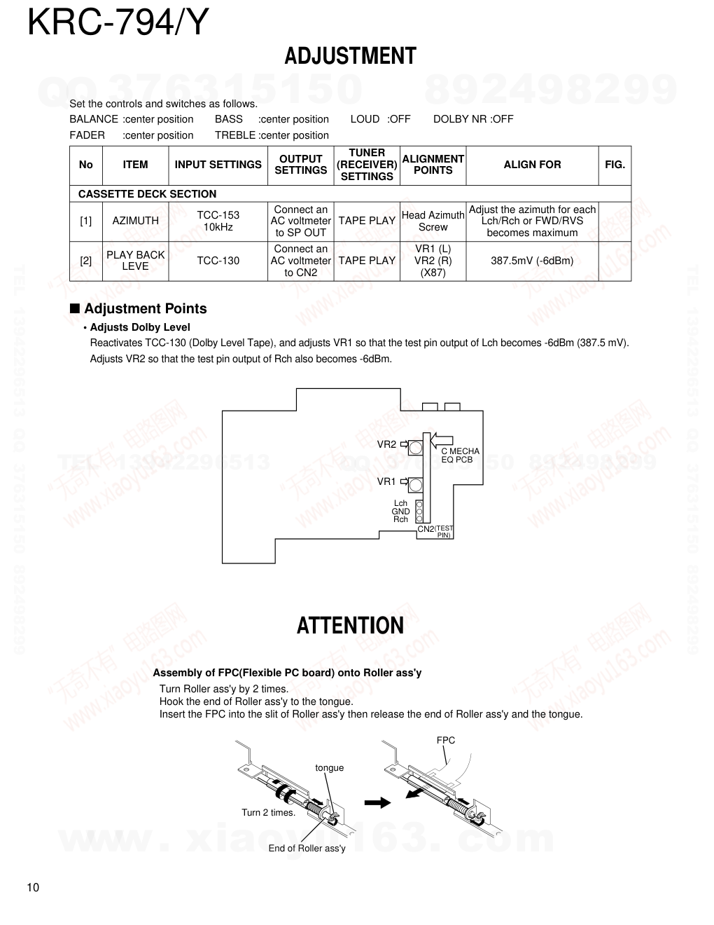 建伍KENWOOD KRC-794Y磁带录放机电路图-9 建伍KENWOOD KRC-794Y磁带录放机电路图-9
