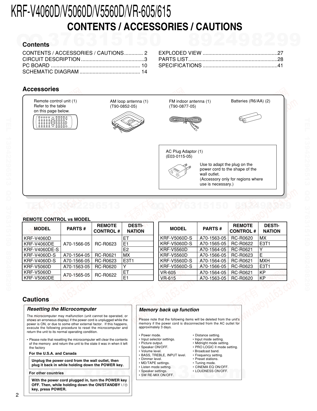 建伍KENWOOD KRF-V4060DE音视频播放机维修手册-1 建伍KENWOOD KRF-V4060DE音视频播放机维修手册-1