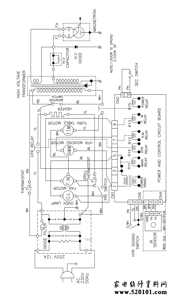 LG MH-657PL微波炉电路图-0