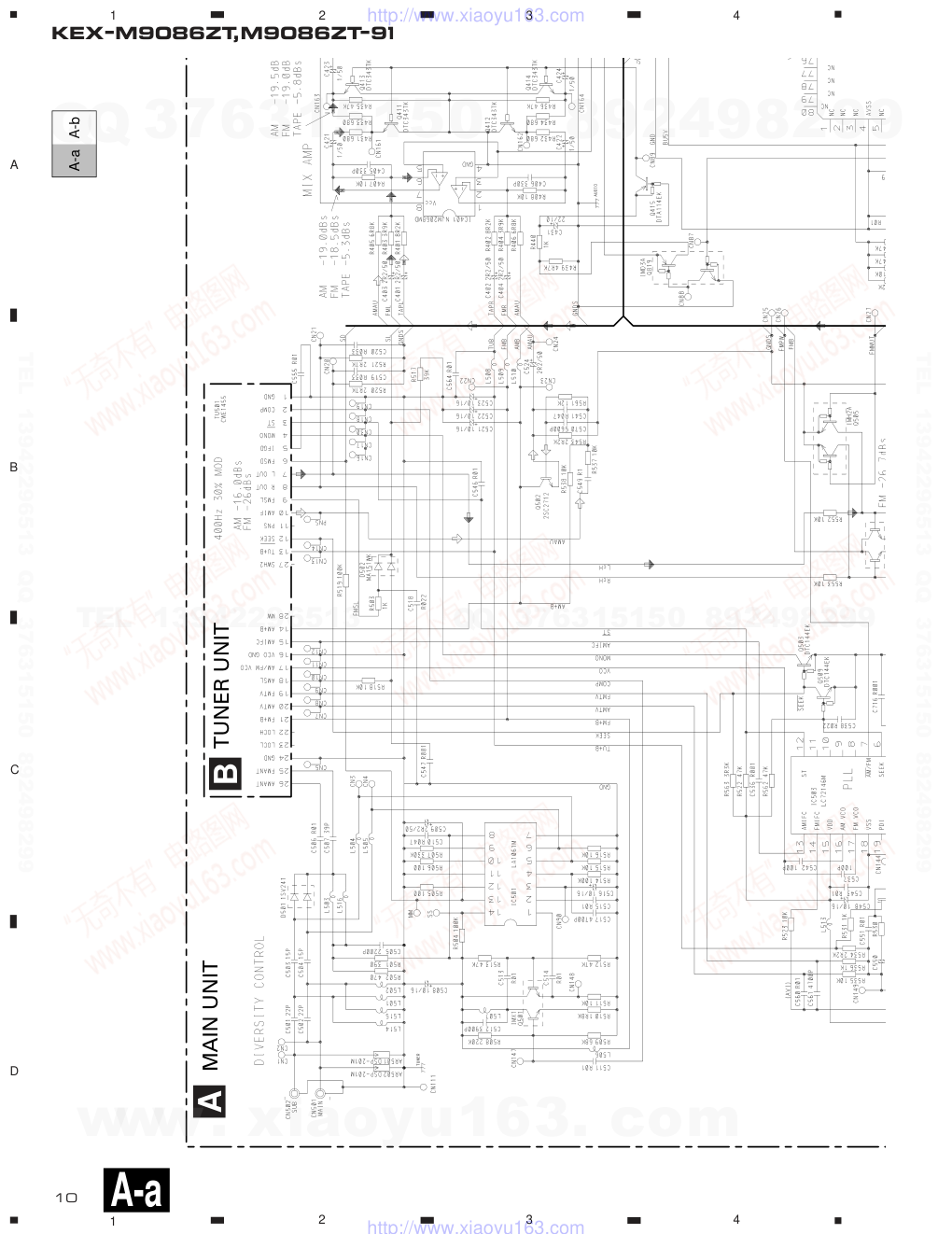 先锋PIONEER KEX-M9086ZT音响电路图-9