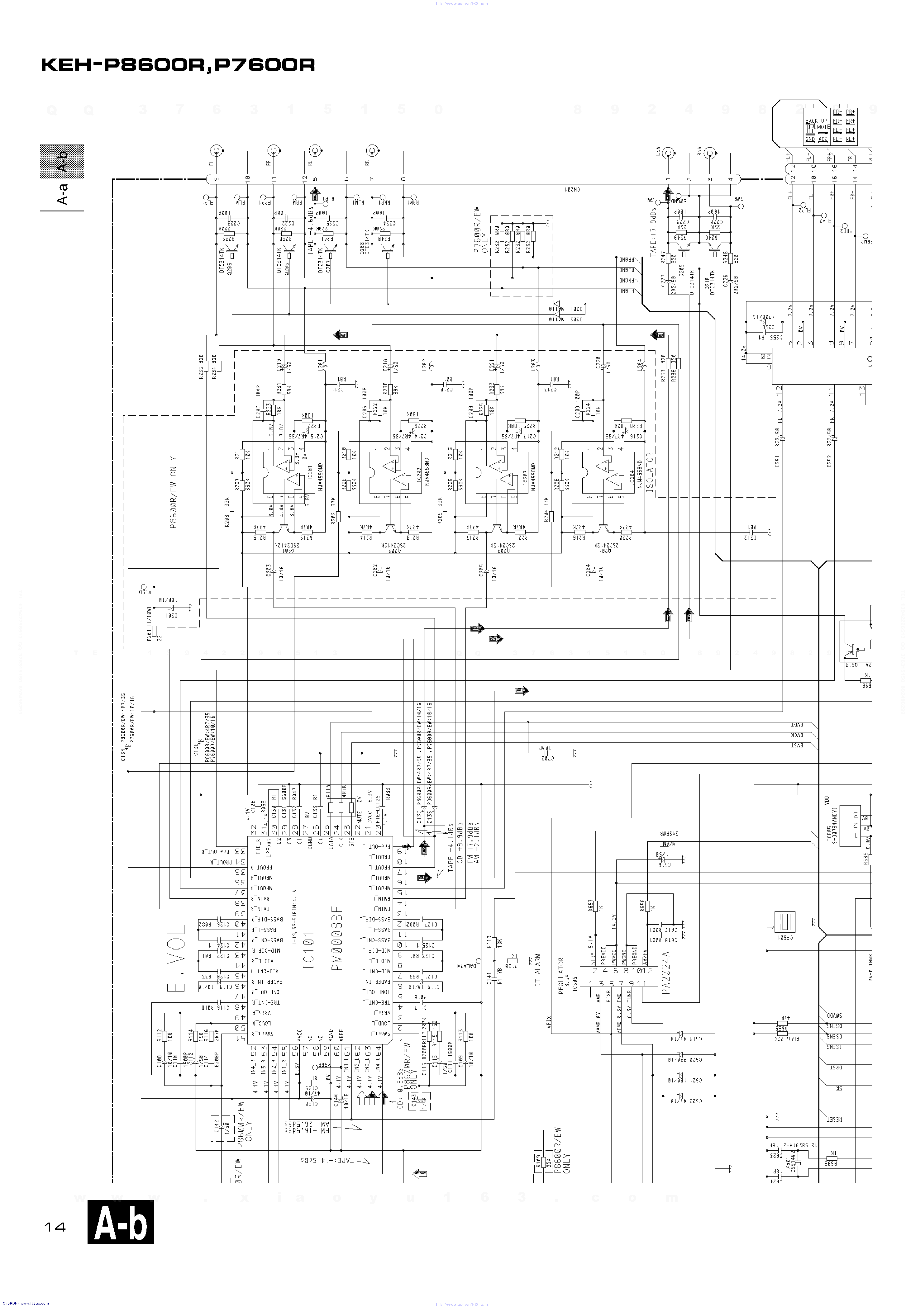 先锋PIONEER KEH-P8600R音响电路图-7 先锋PIONEER KEH-P8600R音响电路图-7