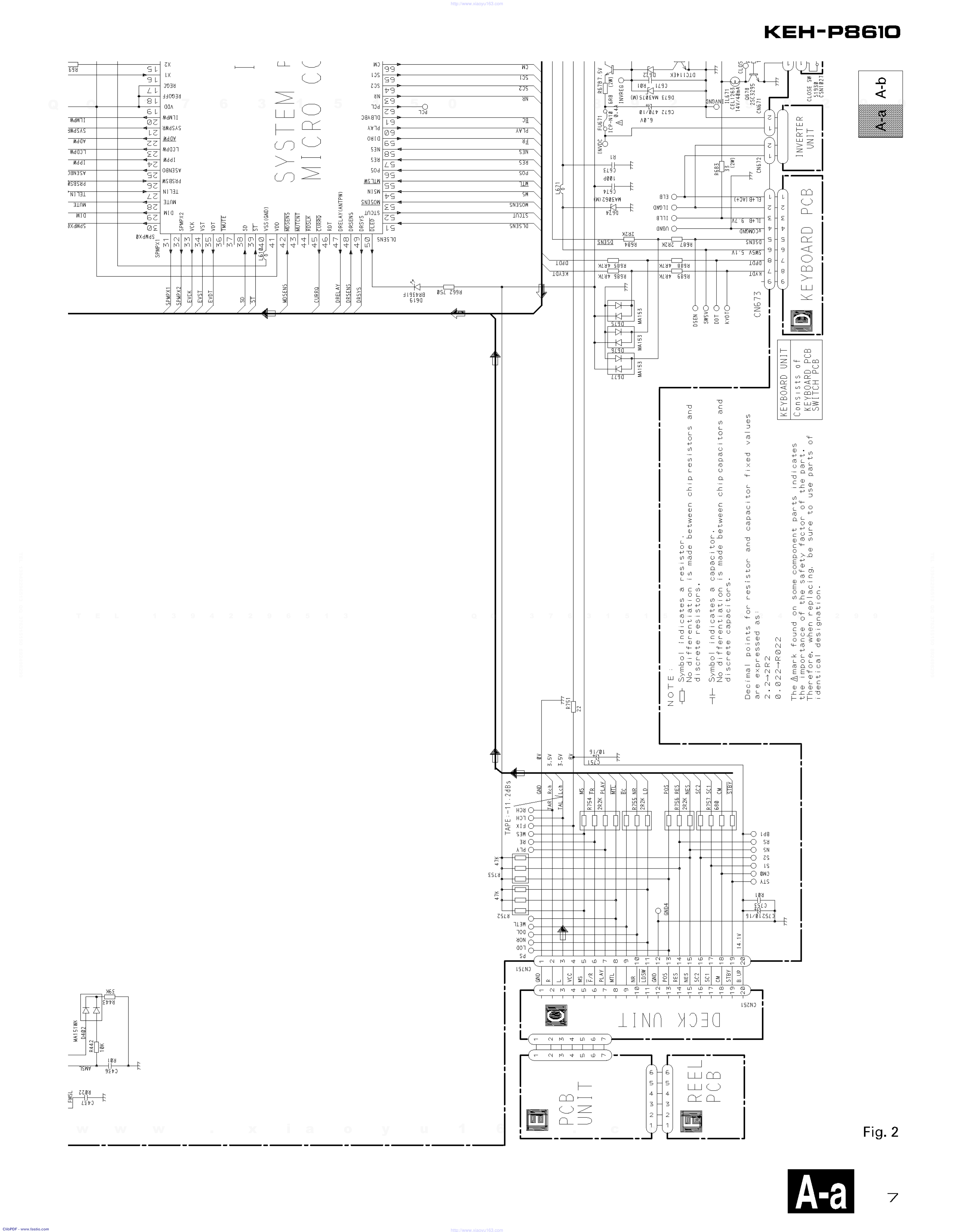 先锋PIONEER KEH-P8610音响电路图-6 先锋PIONEER KEH-P8610音响电路图-6