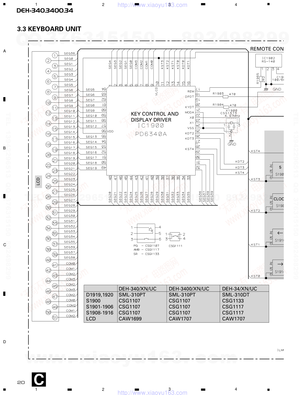 先锋PIONEER DEH-340UC电路图-9