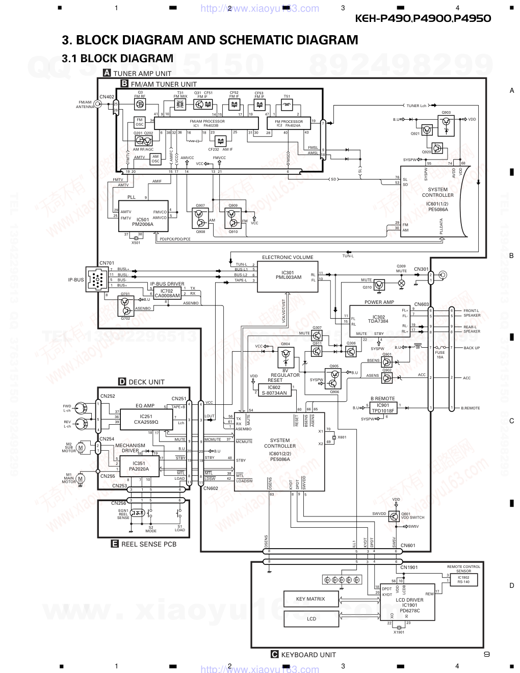 先锋PIONEER KEH-P4900音响电路图-8 先锋PIONEER KEH-P4900音响电路图-8
