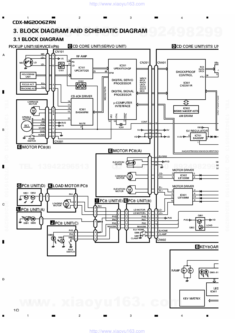 先锋PIONEER CDX-MG2006ZRN音响电路原理图-1
