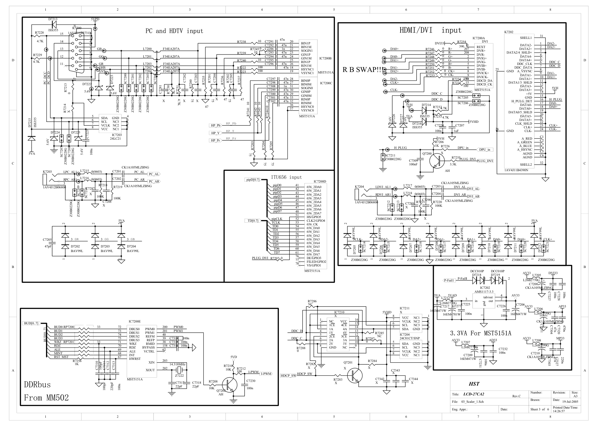 三洋LCD-27CA2液晶电视电路图-9 三洋LCD-27CA2液晶电视电路图-9