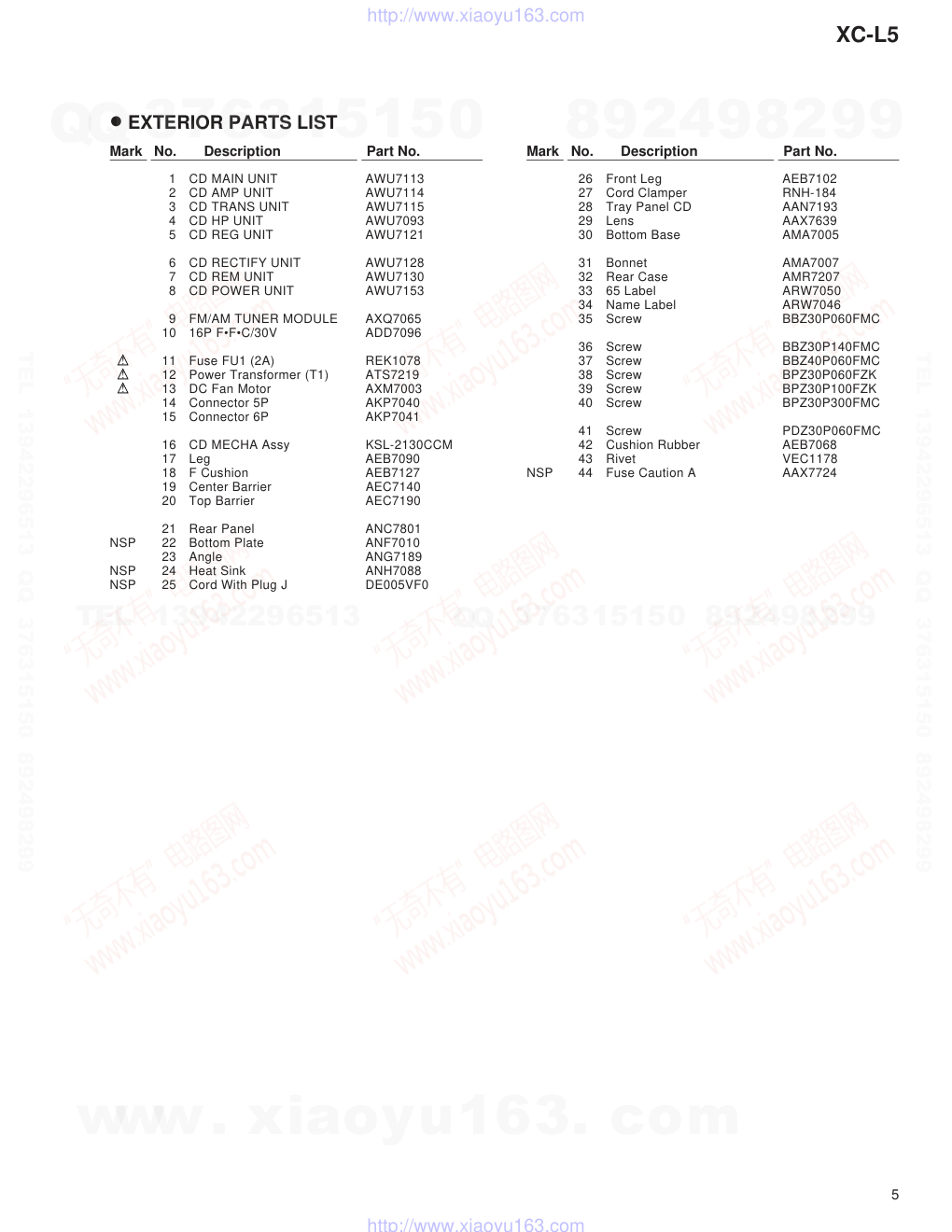 先锋PIONEER XC-L5RRV2080电路图-4 先锋PIONEER XC-L5RRV2080电路图-4