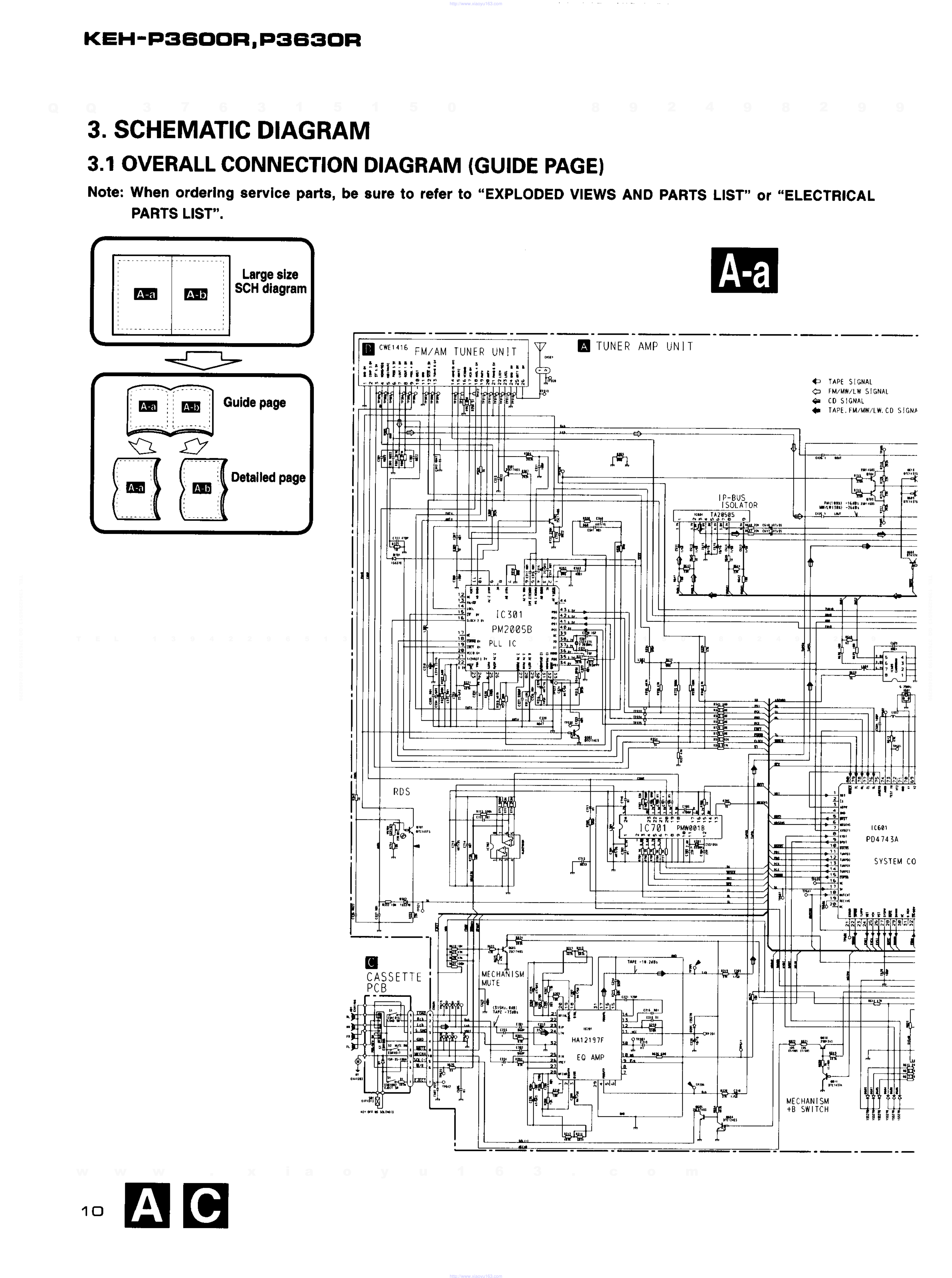 先锋PIONEER KEH-P3600R音响电路图-9 先锋PIONEER KEH-P3600R音响电路图-9