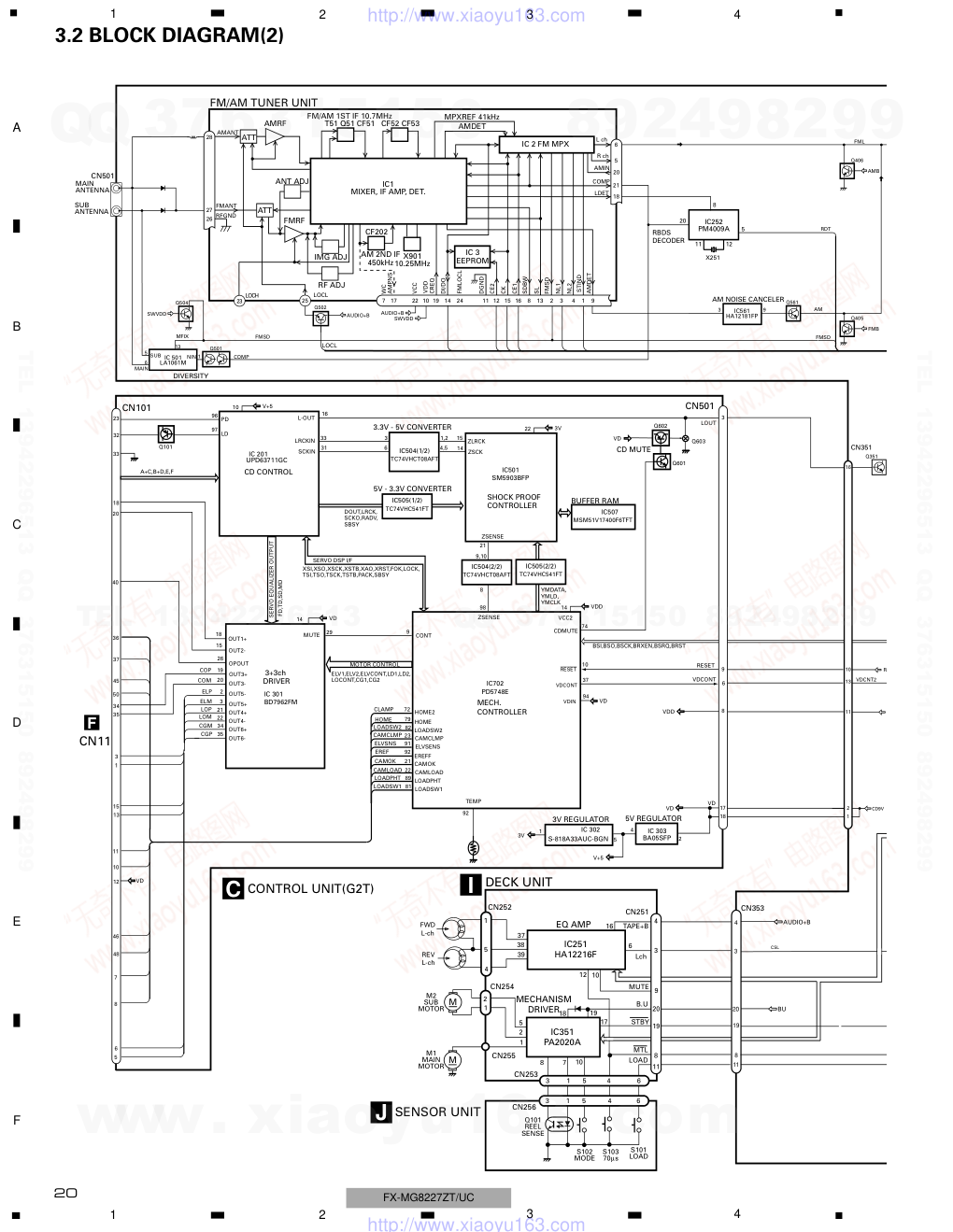先锋PIONEER FX-MG8227ZT音响电路图-3