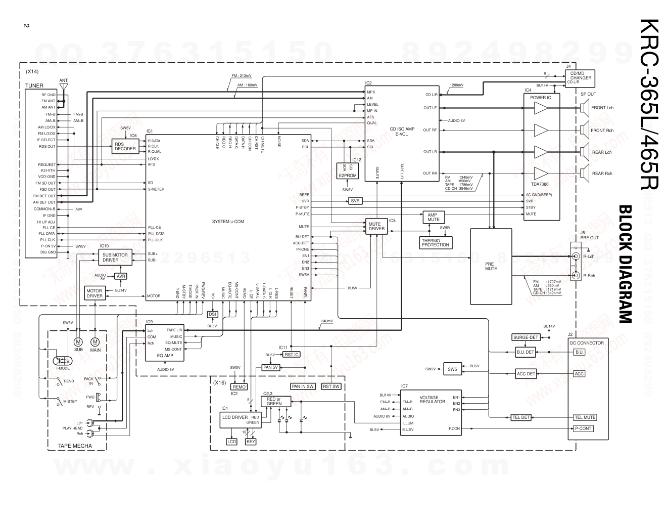 建伍KENWOOD KRC-365R磁带录放机维修手册-1 建伍KENWOOD KRC-365R磁带录放机维修手册-1