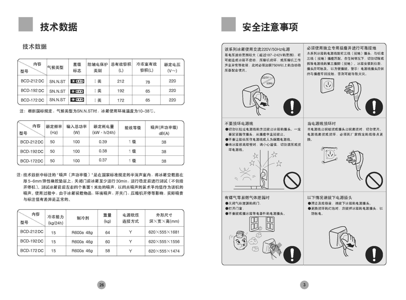 海尔冰箱BCD-172DC使用说明书-4 海尔冰箱BCD-172DC使用说明书-4