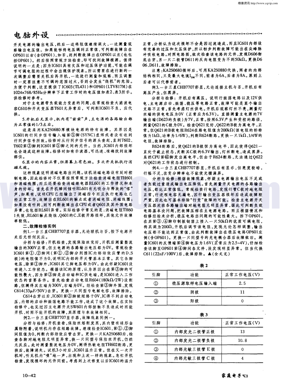 新型彩色显示器主电源原理与检修下-1 新型彩色显示器主电源原理与检修下-1