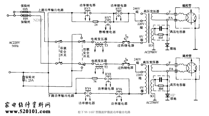 松下NN-1457微波炉电路图-0 松下NN-1457微波炉电路图-0