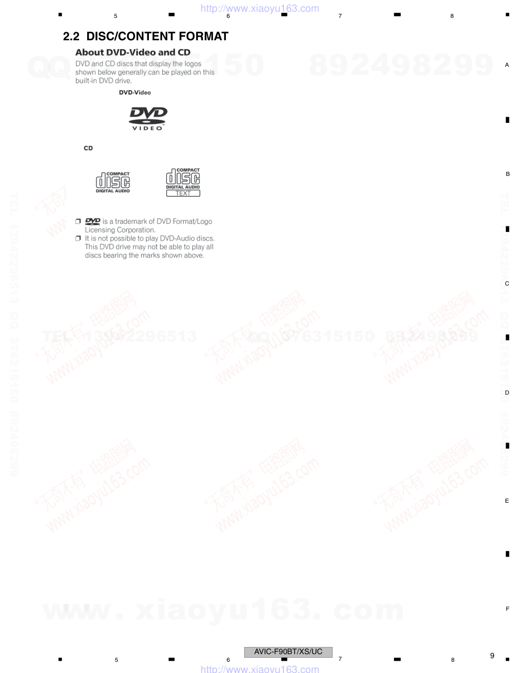 先锋PIONEER AVIC-F90BT音响电路图-8