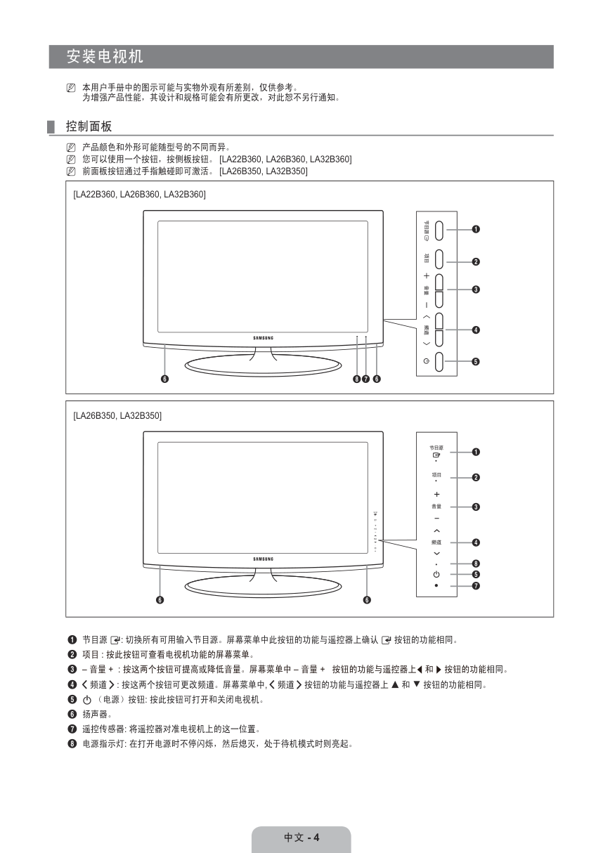 三星LA26B350F1VXXZ液晶电视说明书-5 三星LA26B350F1VXXZ液晶电视说明书-5