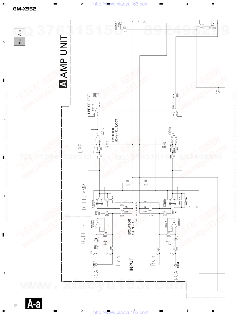 先锋PIONEER GM-X952音响电路图-7 先锋PIONEER GM-X952音响电路图-7