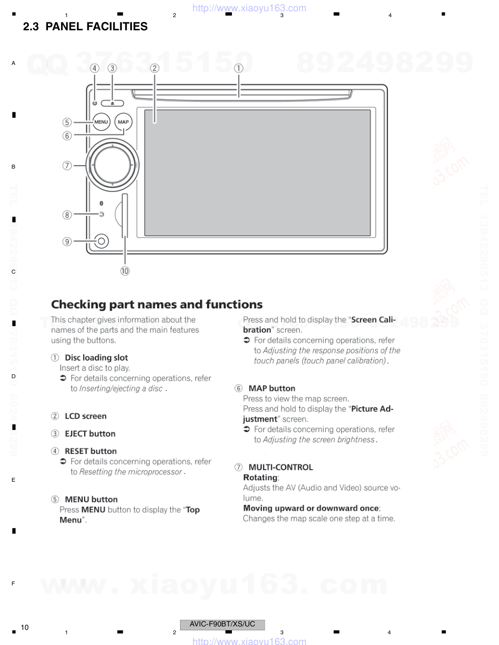 先锋PIONEER AVIC-F90BT音响电路图-9