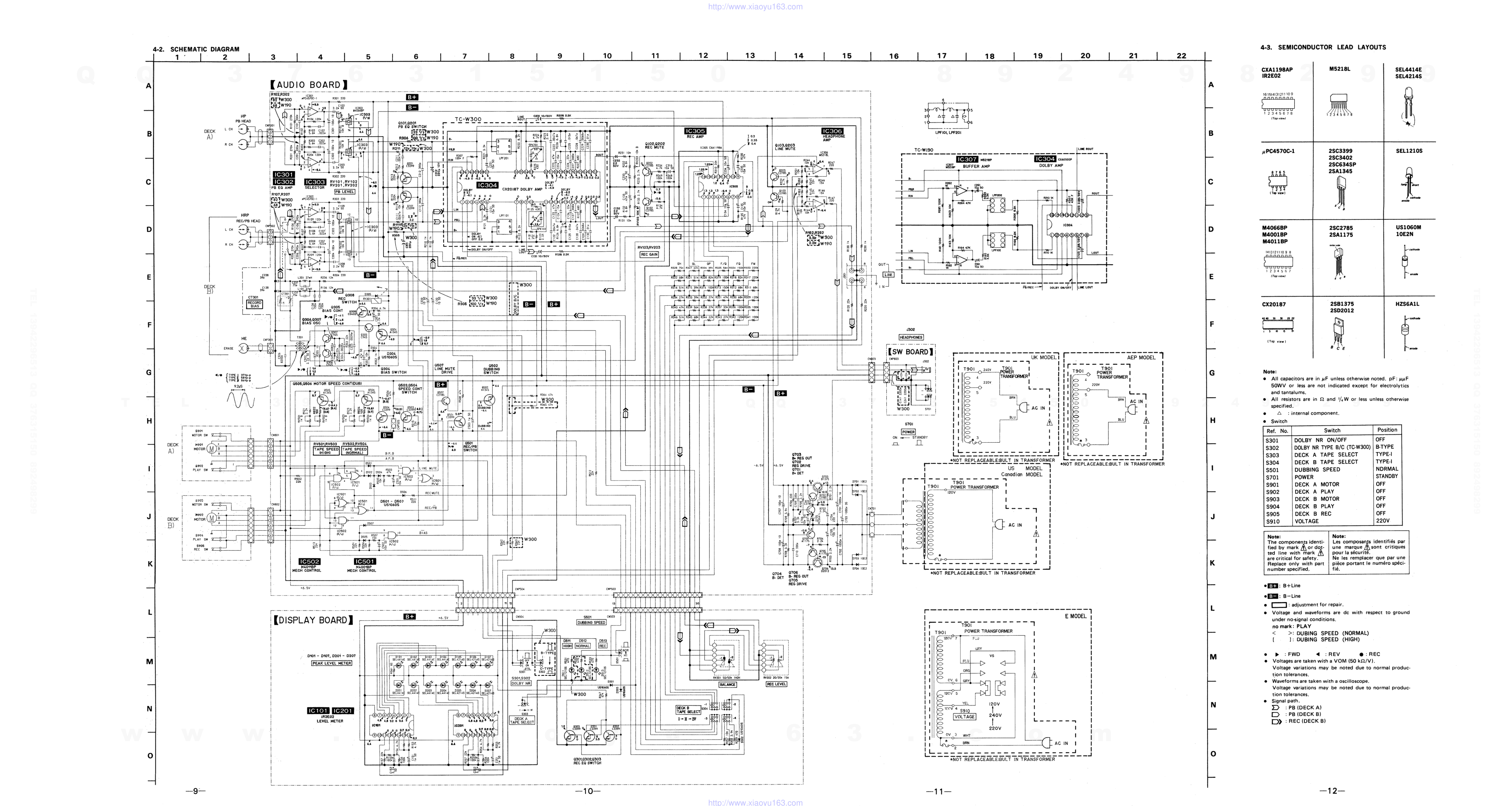 索尼SONY TC-W190电路图-6