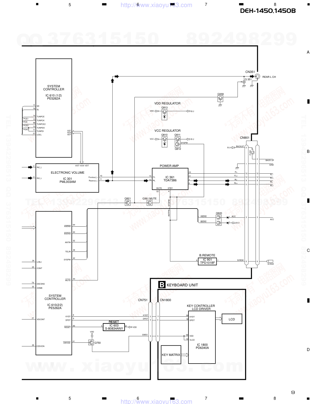先锋PIONEER DEH-1450BXMES电路图-8 先锋PIONEER DEH-1450BXMES电路图-8
