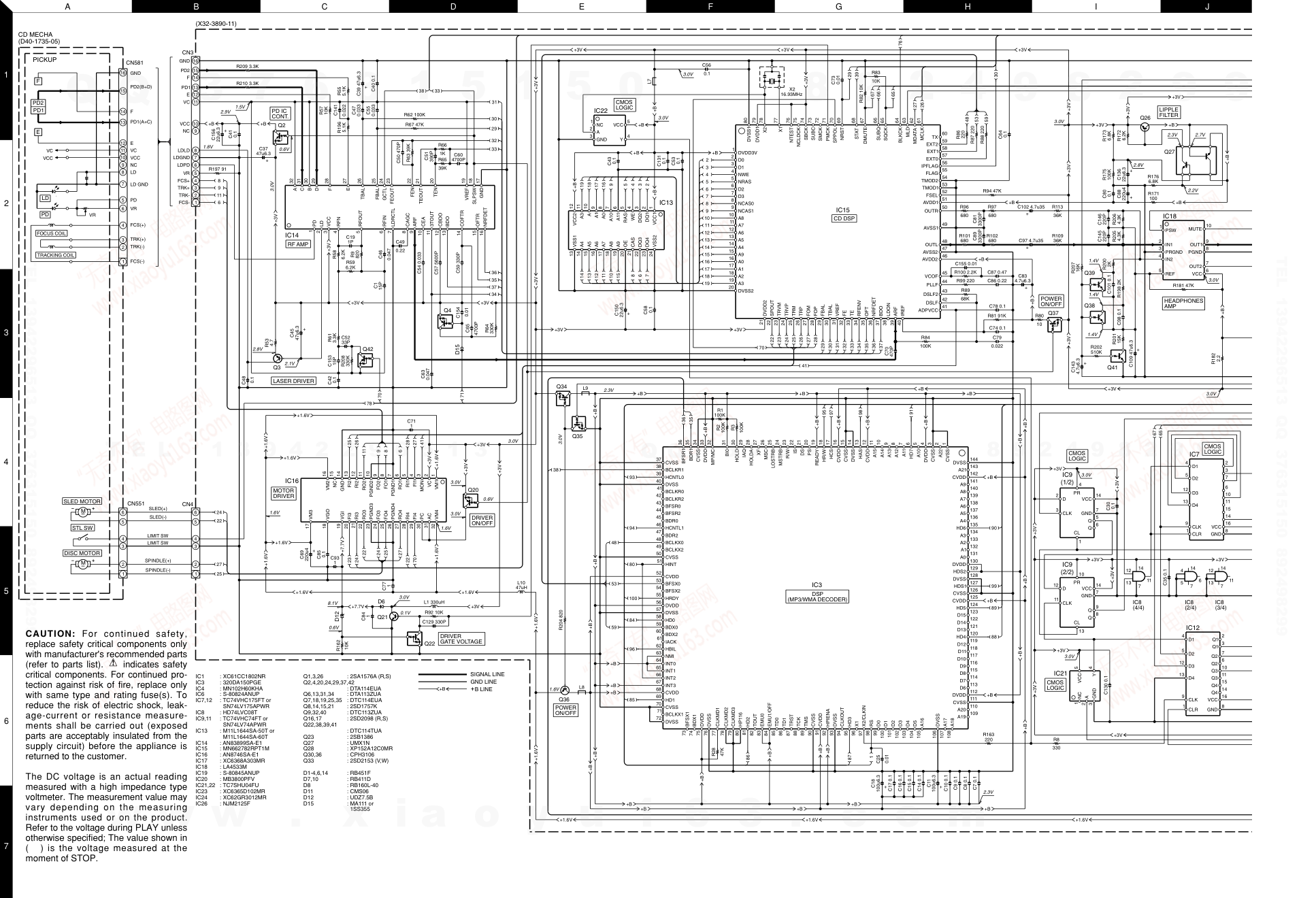 建伍KENWOOD DPC-MP922 便携式CD播放机维修手册-8 建伍KENWOOD DPC-MP922 便携式CD播放机维修手册-8