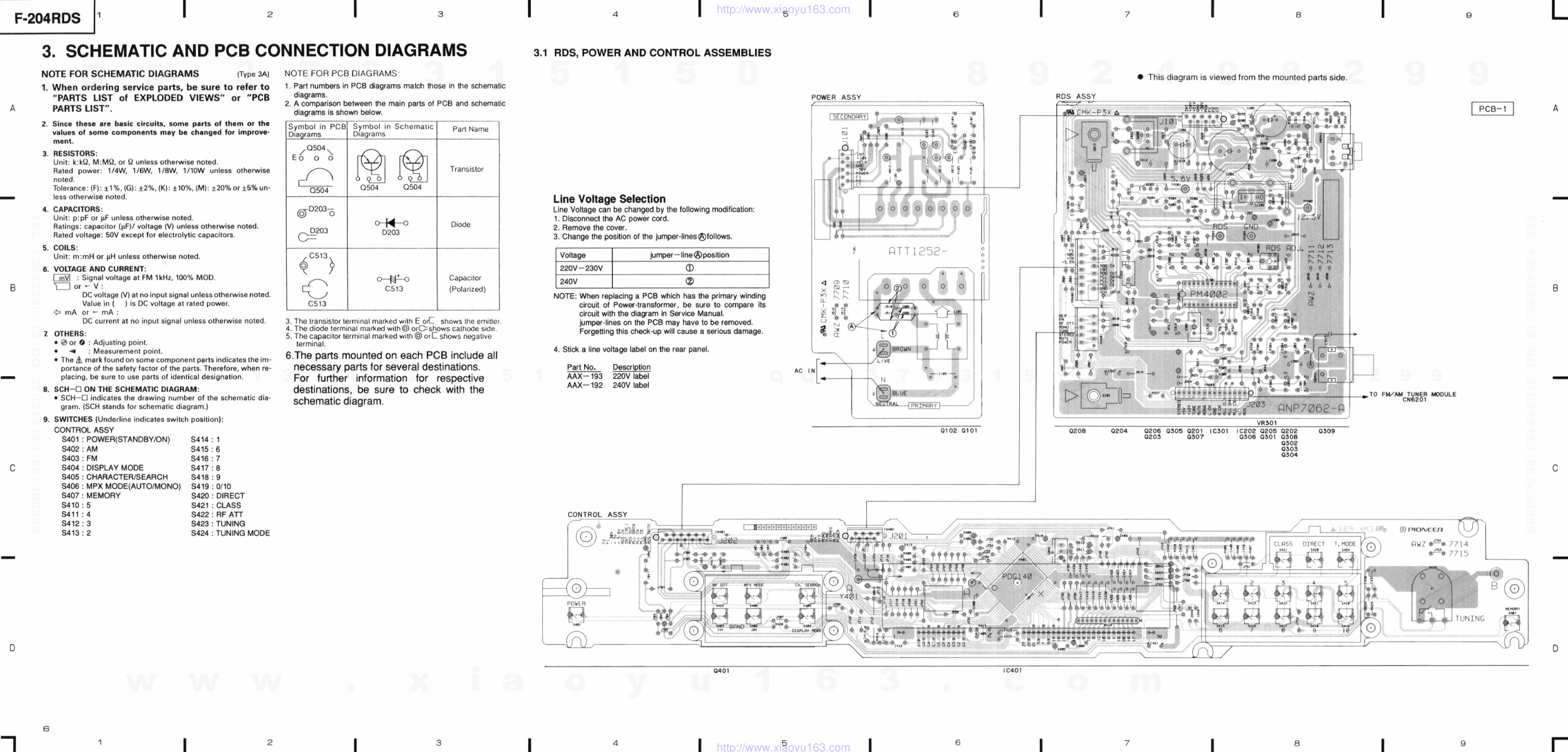 先锋PIONEER F-204RDS音响电路图-3