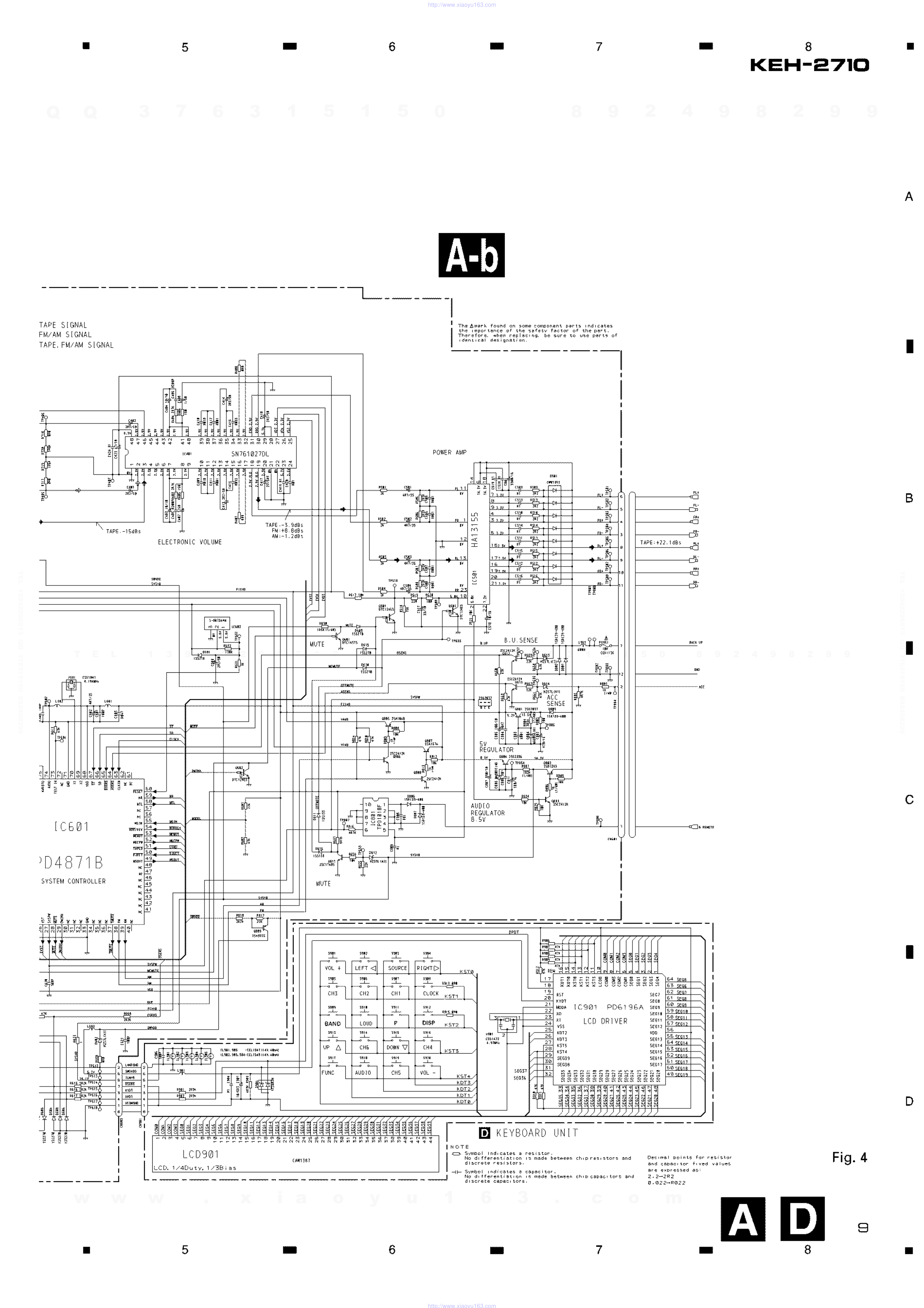 先锋PIONEER KEH-2710音响电路图-1 先锋PIONEER KEH-2710音响电路图-1