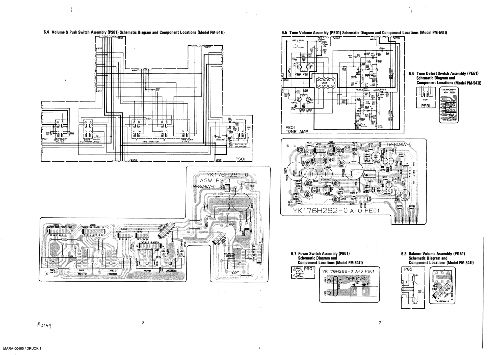 马兰士MARANTZ PM64II音响电路图-8 马兰士MARANTZ PM64II音响电路图-8