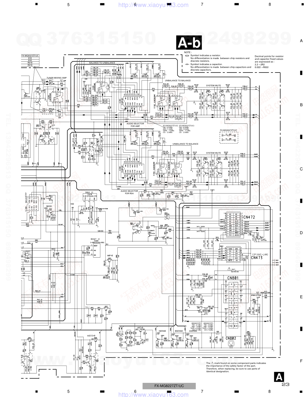 先锋PIONEER FX-MG8227ZT音响电路图-6