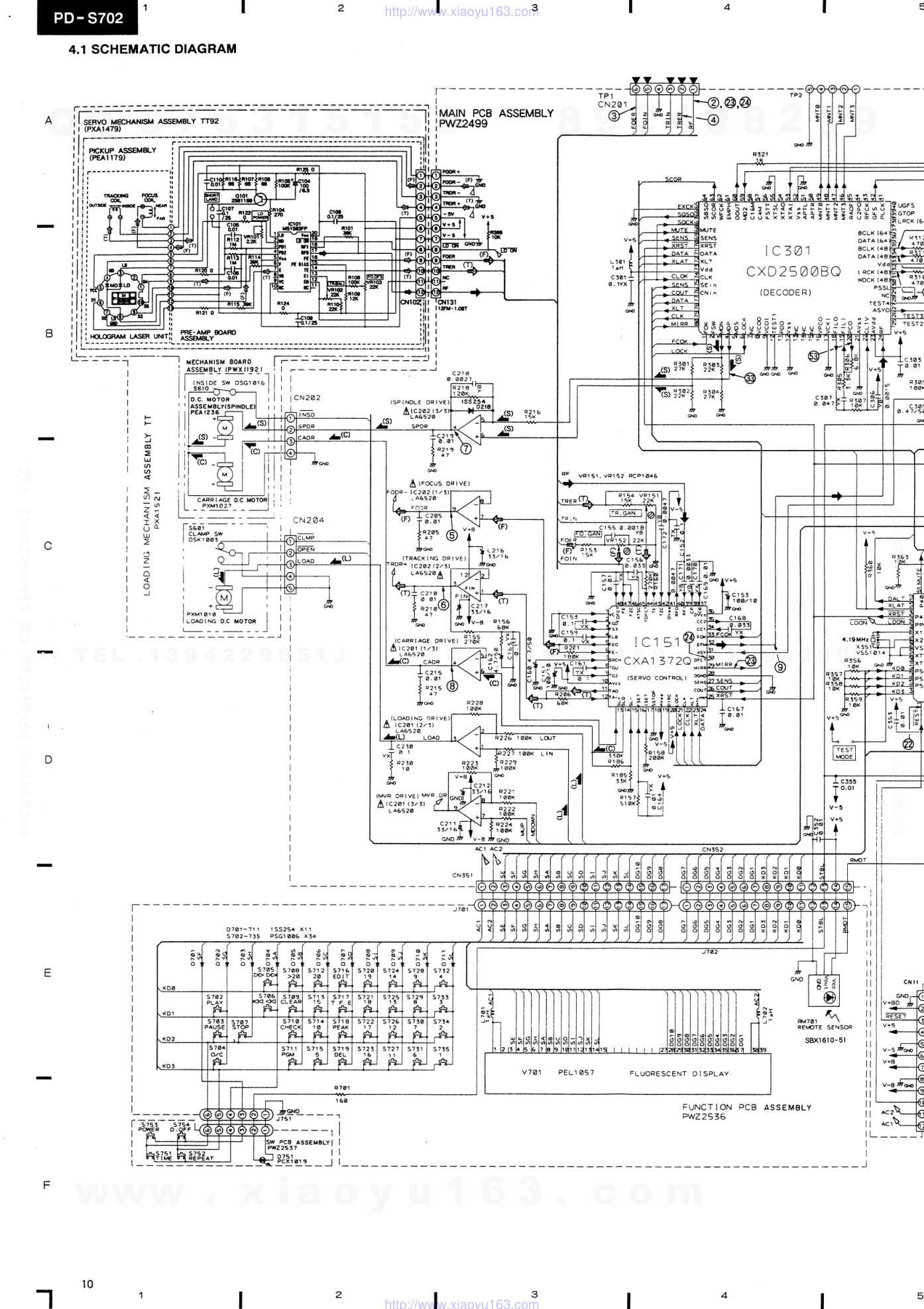 先锋PIONEER PD-S702音响电路图-8