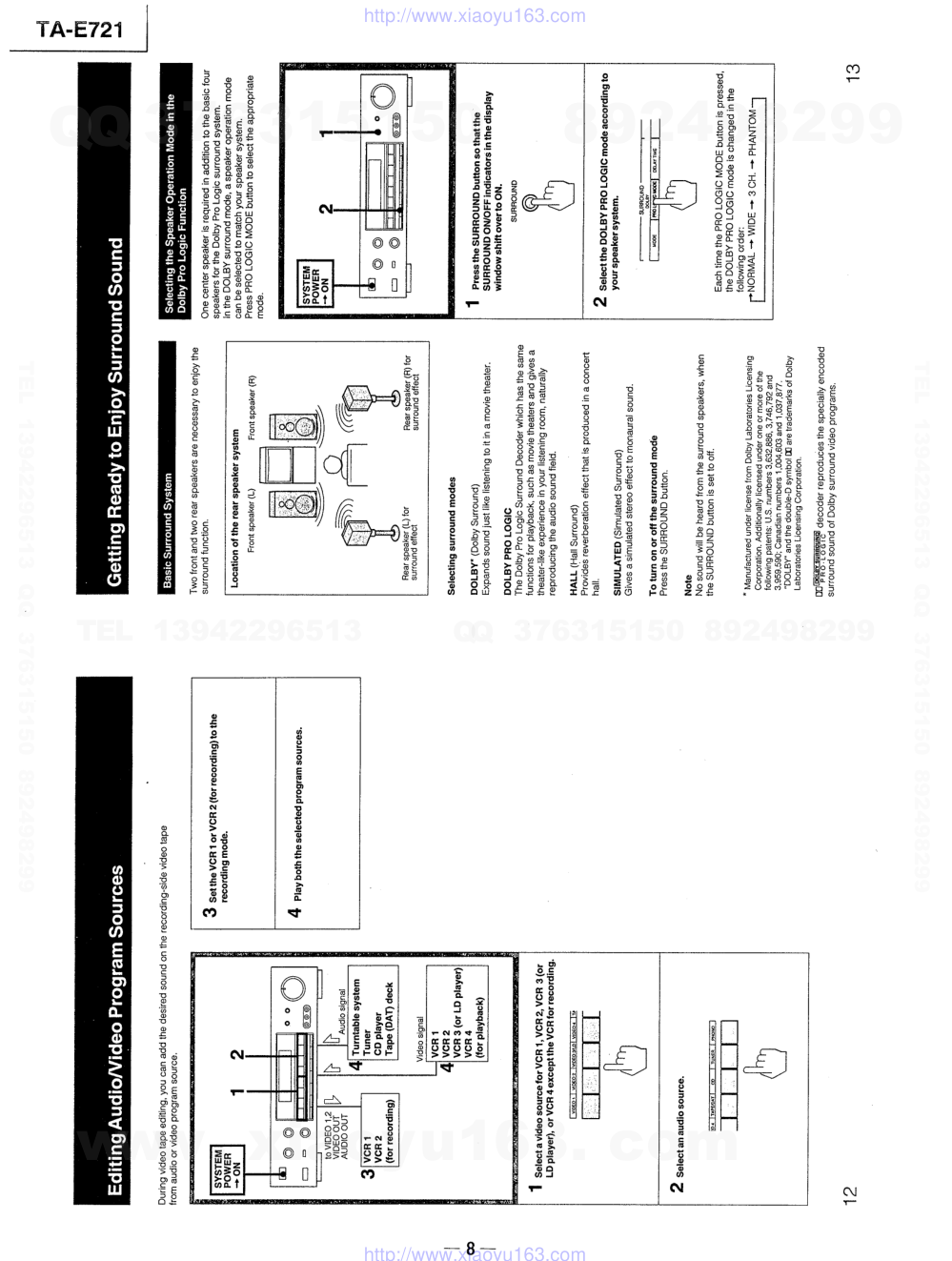 索尼SONY TA-E721音响电路原理图-7