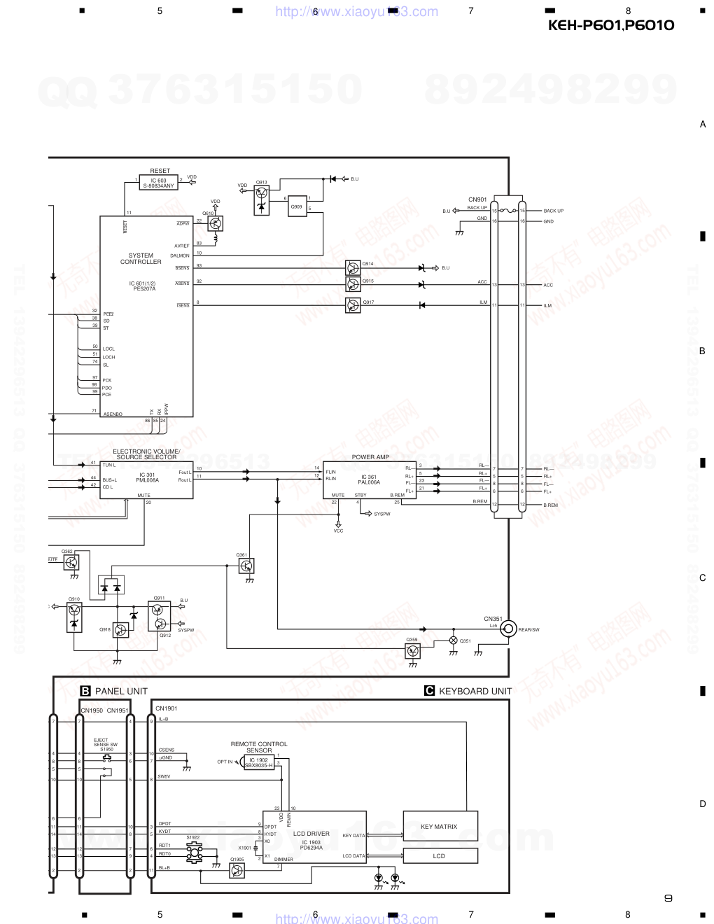 先锋PIONEER KEH-P6010音响电路图-8