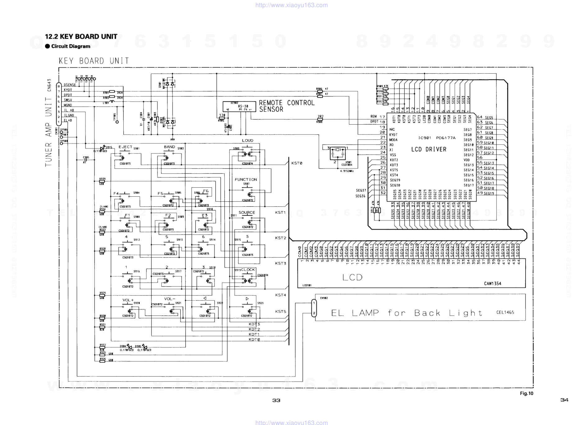 先锋PIONEER KEH-P5400R音响电路图-1 先锋PIONEER KEH-P5400R音响电路图-1