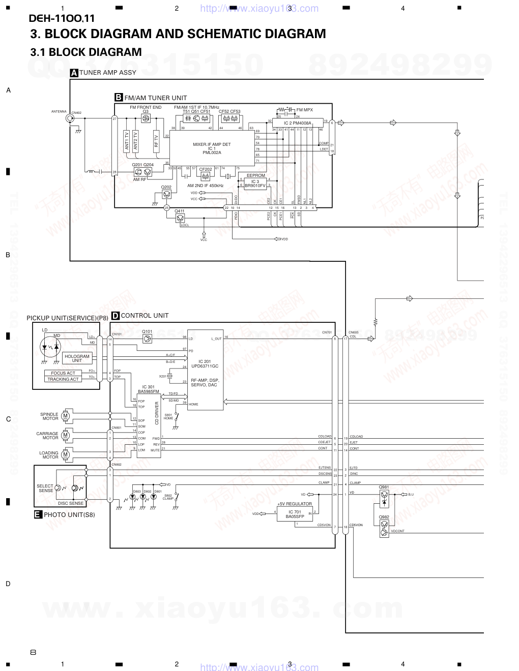 先锋PIONEER DEH-11X1M电路图-7 先锋PIONEER DEH-11X1M电路图-7
